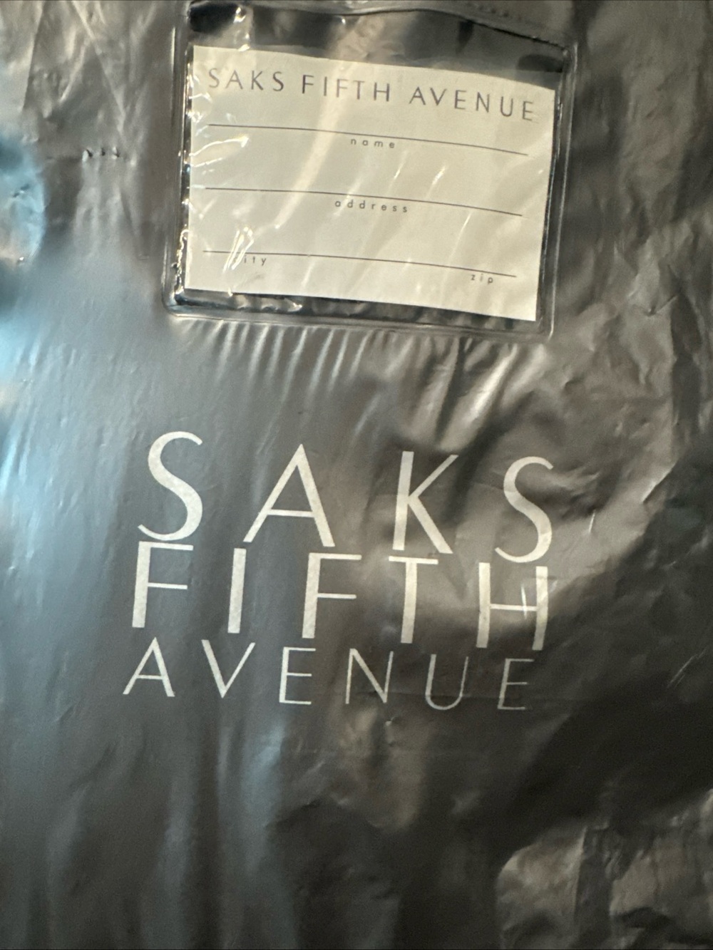 Saks Fifth Ave The Fur Salon Garment Bag Zipper 54x 23” and Plastic Bag 51x23” - Picture 6 of 16